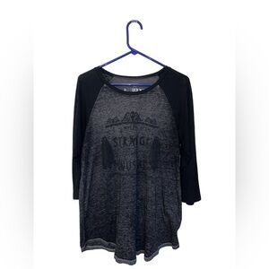 Ripple Junction Black & Grey Beetlejuice Women's Top